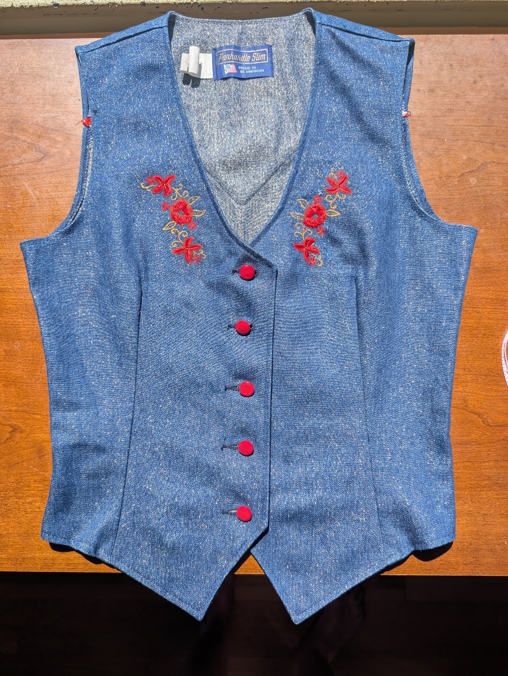 90s/ Y2K Glittery Western Vest